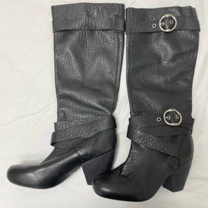 Lucky Brand Size 11 Black Boots Leather Knee High